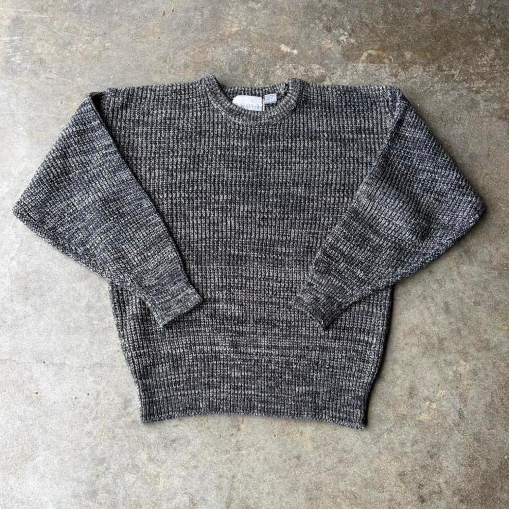 90s chunky knit brown sweater